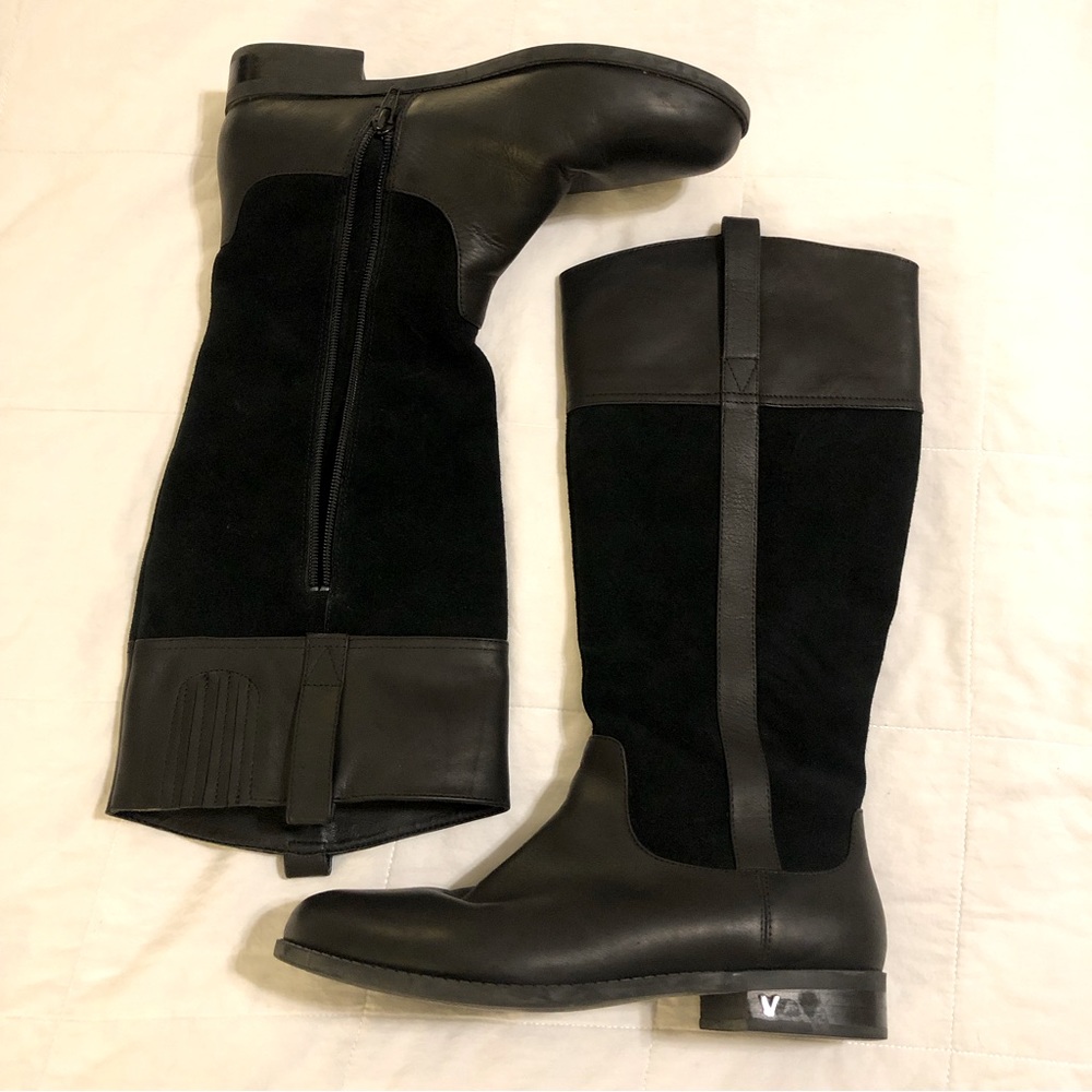 Vionic leather/ suede boots, black, EUC